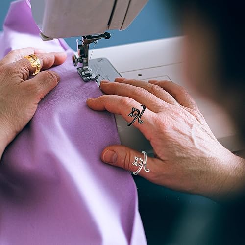 Miniatura 6 de 10 anillos de ganchillo ajustables para tejer, guía de hilo de 6 estilos, guía de hilo de ganchillo, anillo de ganchillo de guía de hilo, regalo de