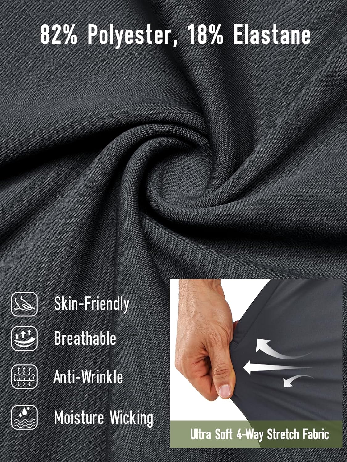 NORTHYARD Men’s Athletic Track Pants Sweatpants with Zipper Pockets Workout Gym Jogger Pants Open Bottom - Image 5