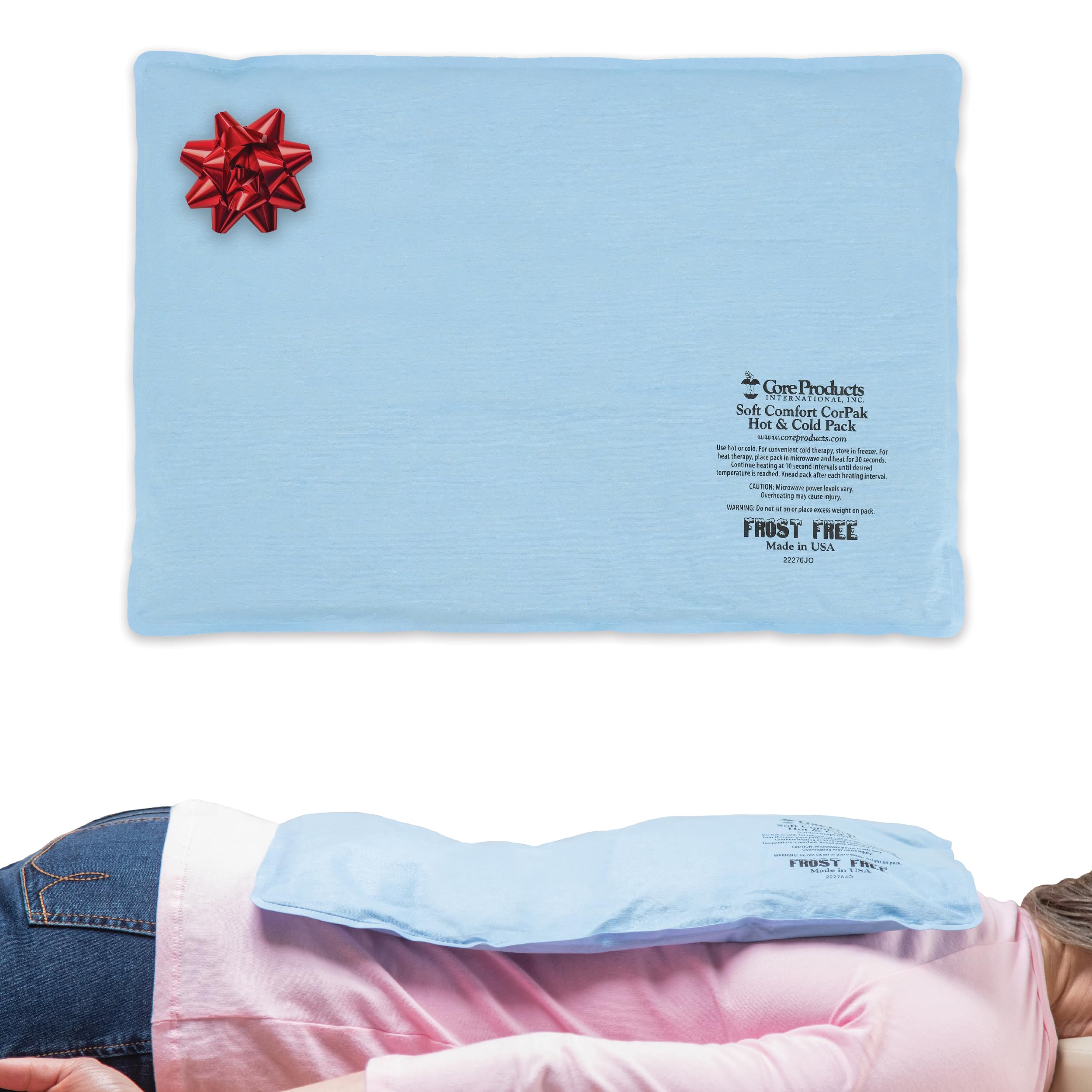 Core Products Soft Comfort CorPak – Reusable Hot & Cold Therapy Pack, Ice Pack for Injuries, No-Frost Compress, Great Holiday Gift for Muscle, Back & Joint Pain Relief – 12.5" x 18.5", Made in USA