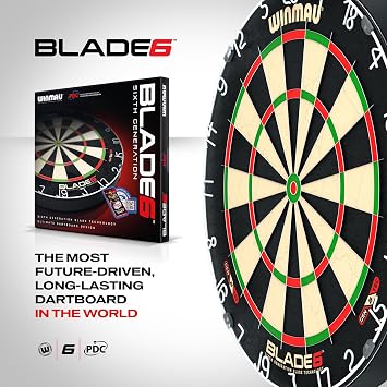 Winmau Professional Bristle Dartboard - PDC Tournament Board with Official Tournament Specifications - Available in Blade 6 & Blade X Generations