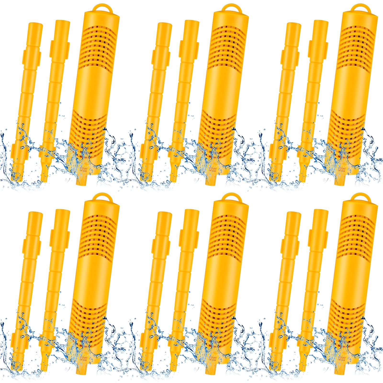 Qualirey 4 Pieces Spa Mineral Sticks Parts for Hot Tub Swimming Pool Fish Pond Ion Filter Cartridge Last for 4 Months Treats Spa Clear and Clarifier Yellow