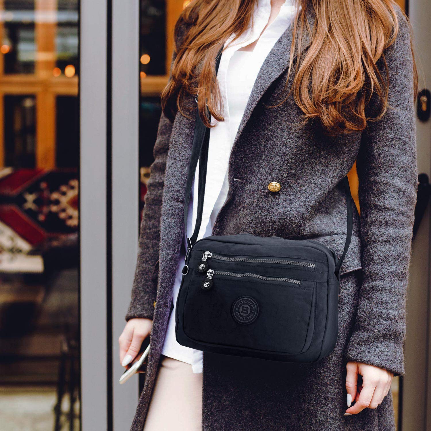 ekavale - Kleine Schultertasche aus Wasserabweisendes Nylon – Handtasche für Damen & Mädchen - Crossbody Bag - Leichte Umhängetasche