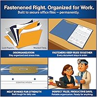 Vista 3 de Carpetas de archivos marrones, material médico, carpeta con pestaña final reforzada tamaño carta con cierre de 2 pulgadas en el interior frontal