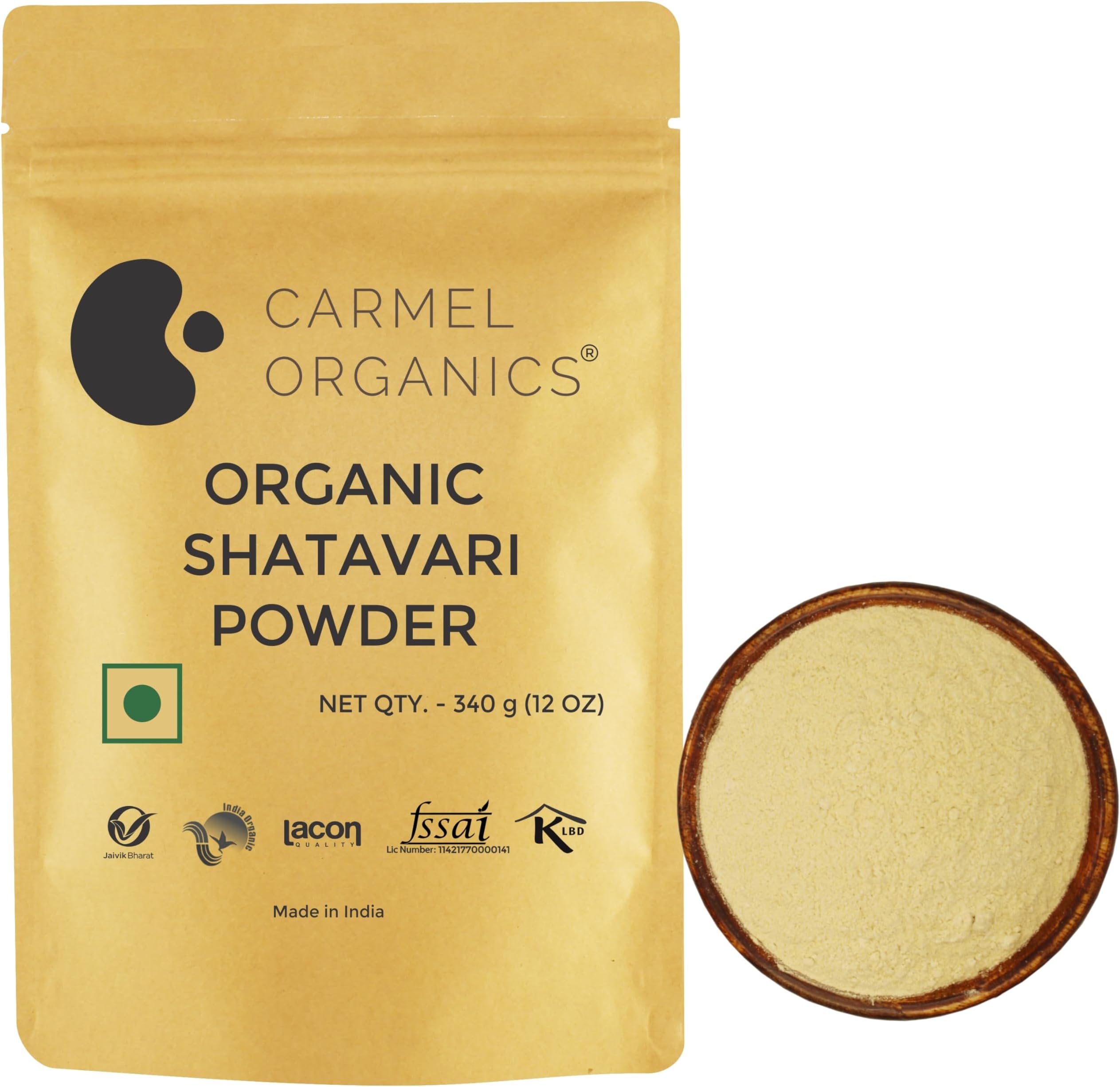 CARMEL ORGANICS Shatavari Root Powder | Rejuvenates and Promotes Vitality (12 oz)