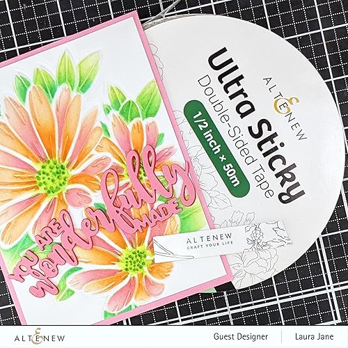 Miniatura 8 de Altenew Cinta ultra adhesiva de doble cara (14 pulgada × 164.0 ft), adhesivo permanente, adhesivo, fácil de despegar y pegar, adhesivo para