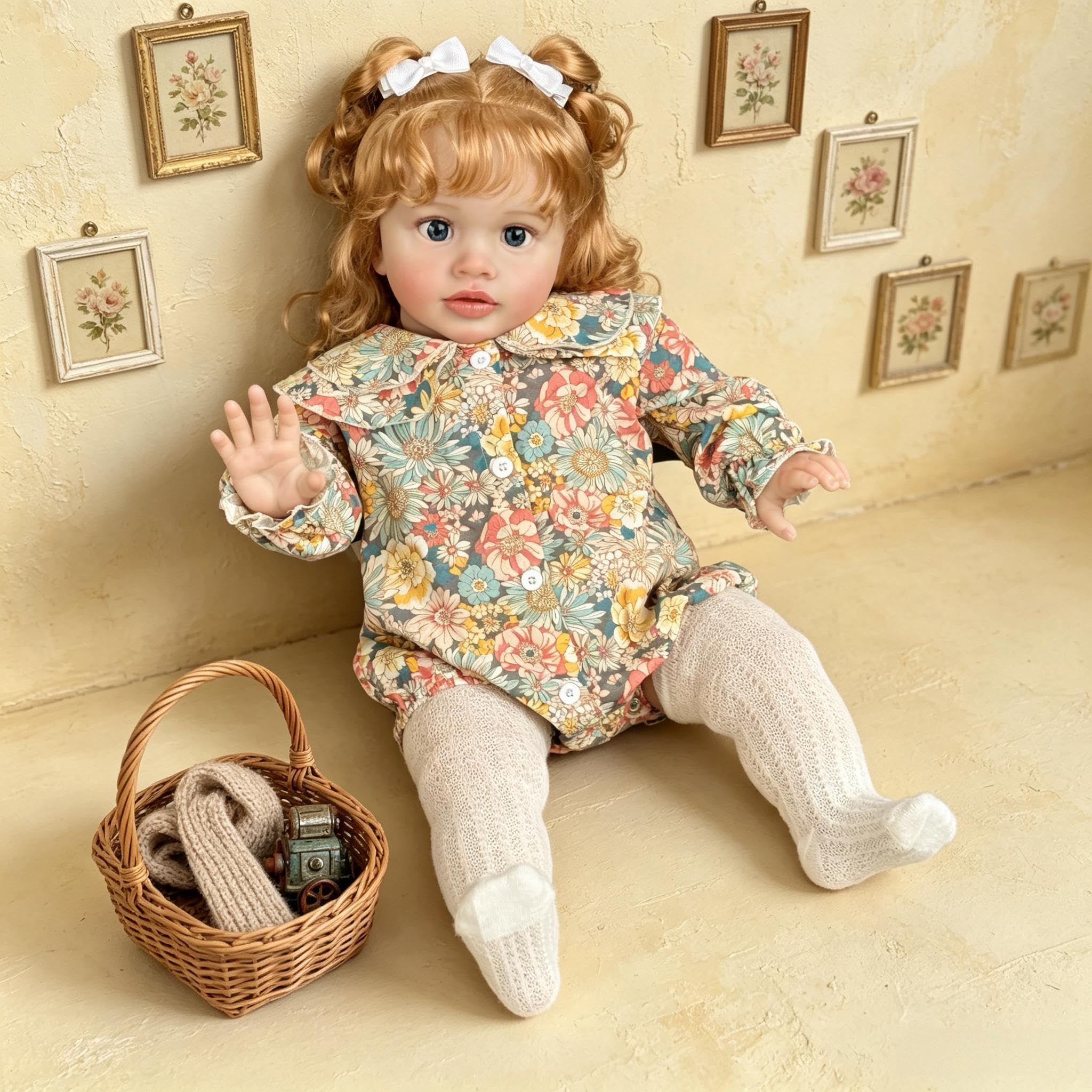 Muñecas Reborn Pippa Niña 26 Pulgadas 66 cm Muñeca de Bebé Reborn Realista, Cuerpo De Tela Suave, Muñecas de Bebés Realistas Que Parecen de Verdad para Navidad Regalo