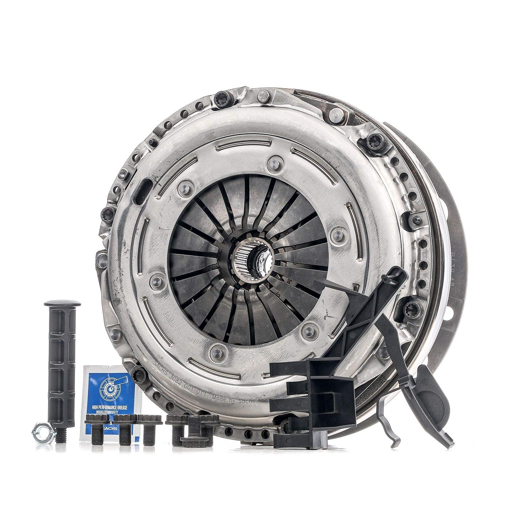SACHS 2289 000 148 Kit de embrague completo con herramienta de montaje con placa de apriete de embrague con volante bimasa con tornillos de volante con tornillos para placas de presión sin cojinte de