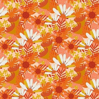 Clothworks - Bird Brain - Main Floral - Pale Peach