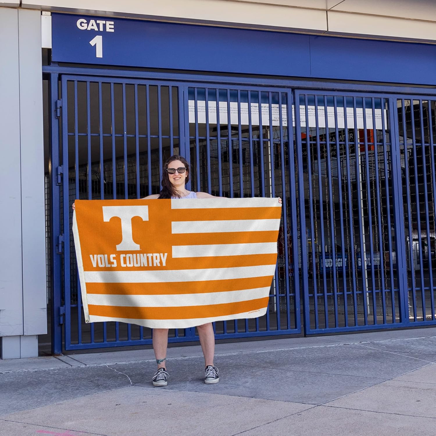 Rico Industries NCAA Tennessee Volunteers Country 3' x 5' Banner Flag 3' x 5' Banner Flag Single Sided - Indoor or Outdoor - Home Décor