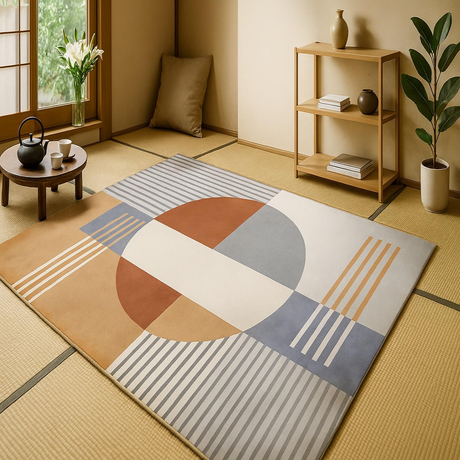Tapis moderne 120x200 cm gris terre cuite salon et salle à manger