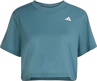 اديداس تي شيرت ترين اسينشالز بتصميم مربع للتمارين الرياضية للنساء (عبوة من قطعة واحدة)