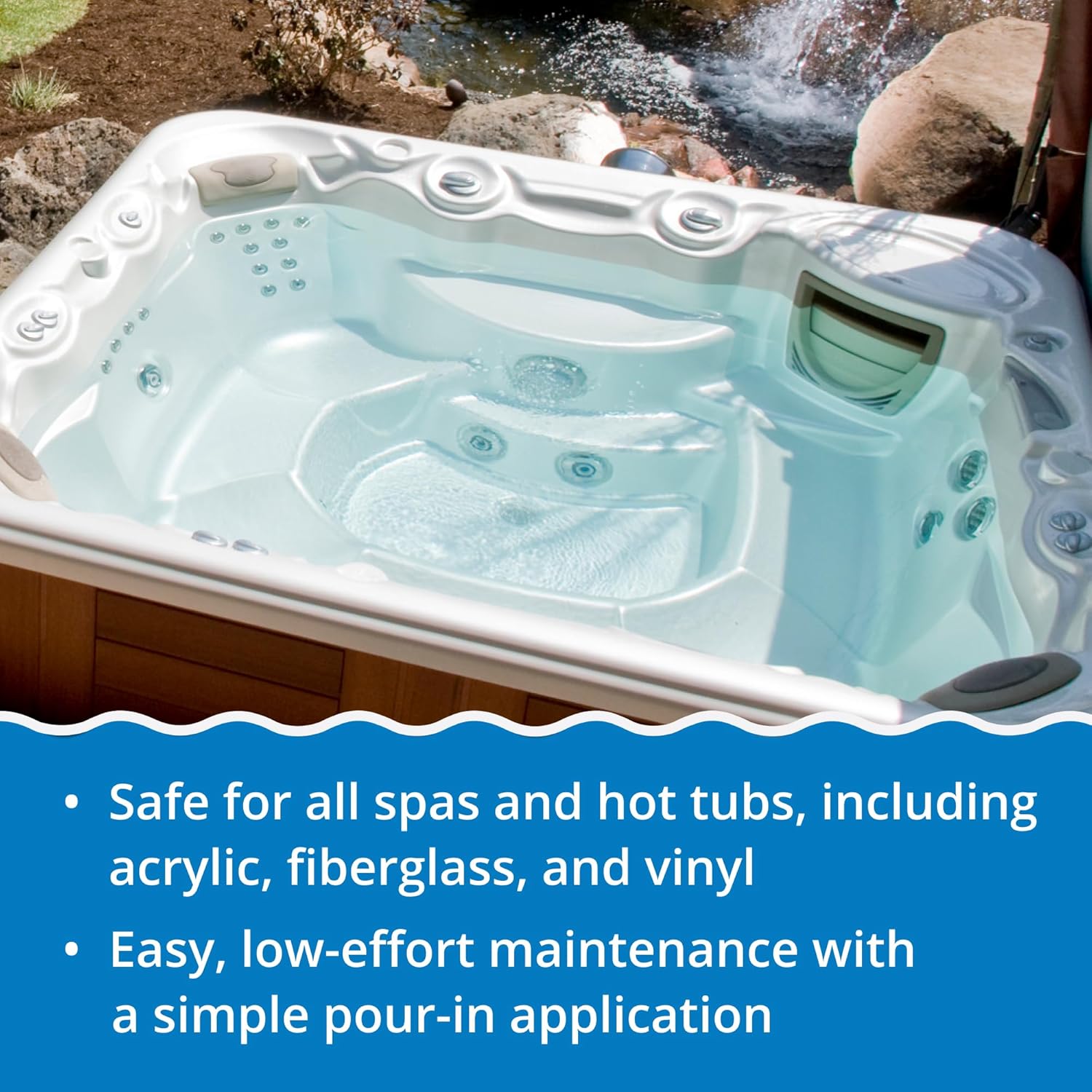 In The Swim Super Spa Defoamer - Fast-Acting Foam Reducer for Hot Tubs & Spas - Restores Clear, Balanced Water - Works with All Sanitizers - 1 Quart - 2 Pack