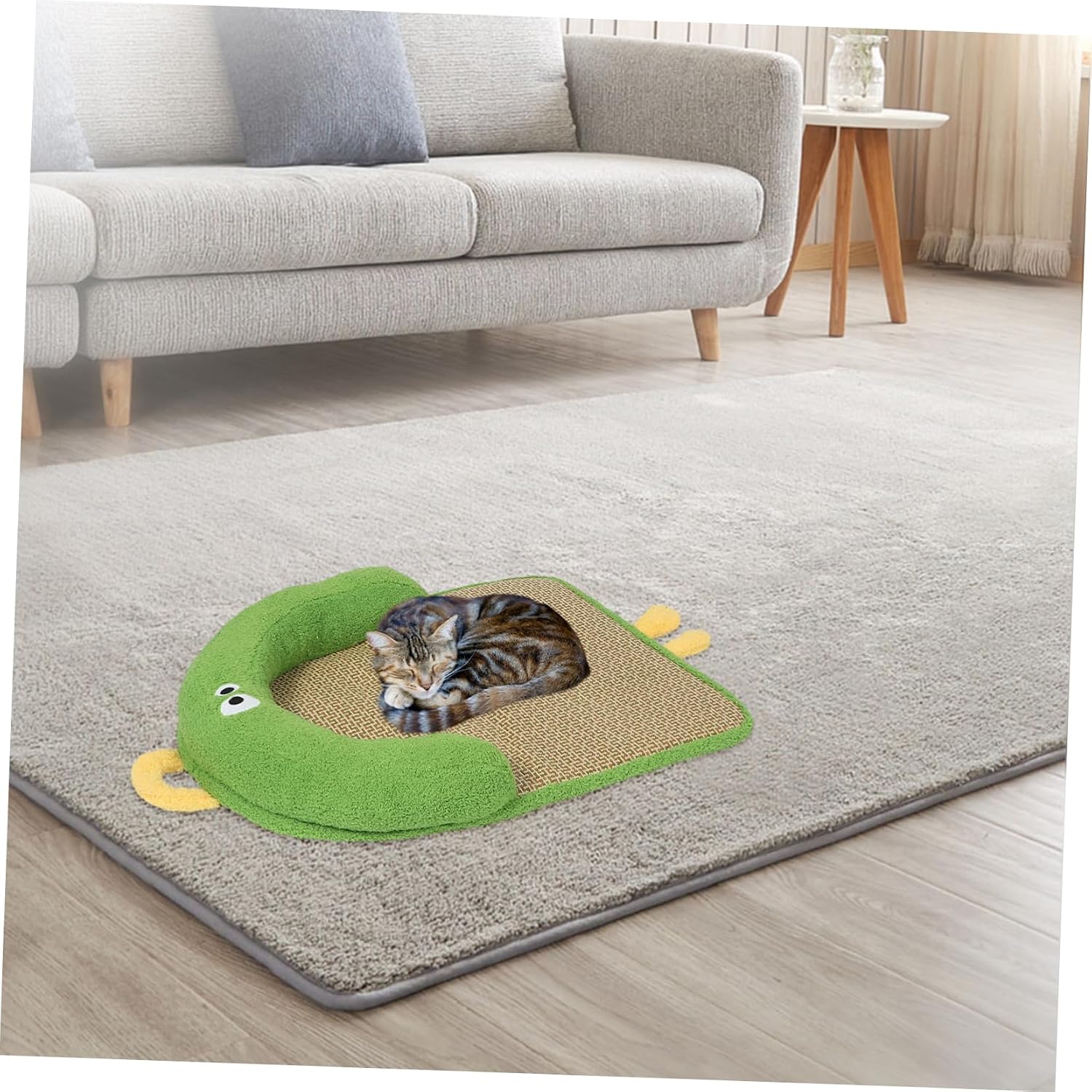 BESPORTBLE Rattan Cooling Mat for Pets Breathable Woven Cushion for Dogs Cats and Portable Design Non Slip Cooling Pad for Indoor and Outdoor Use for Summer Comfort