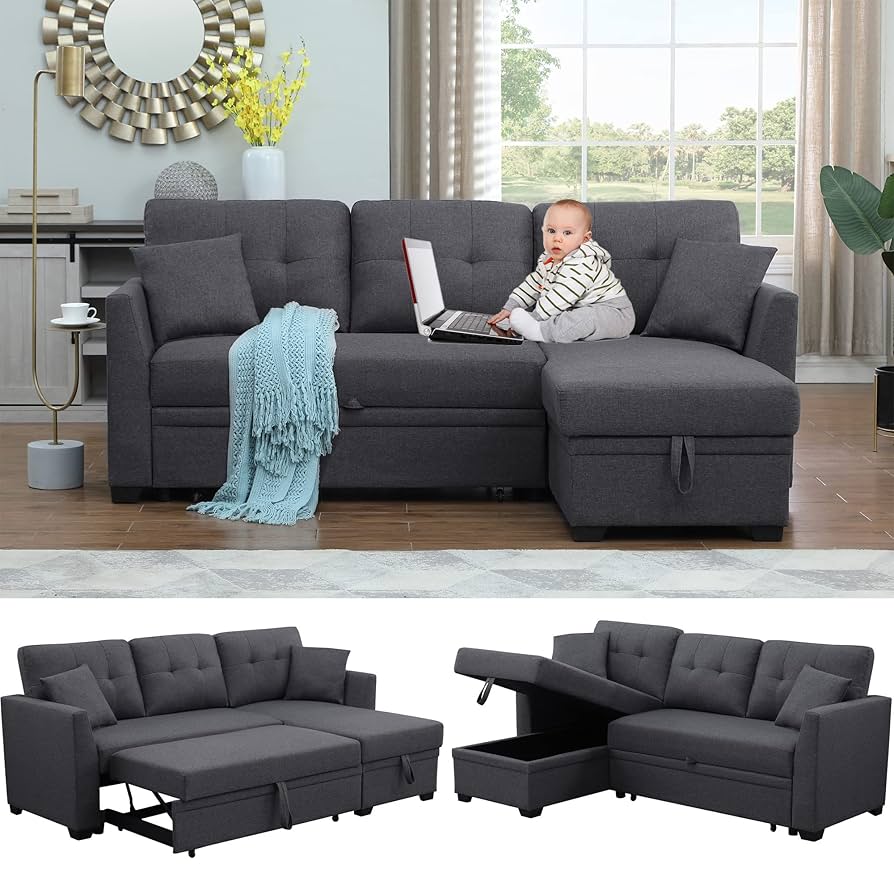 Amazon.co.jp: セクショナルソファ 引き出し式ベッド