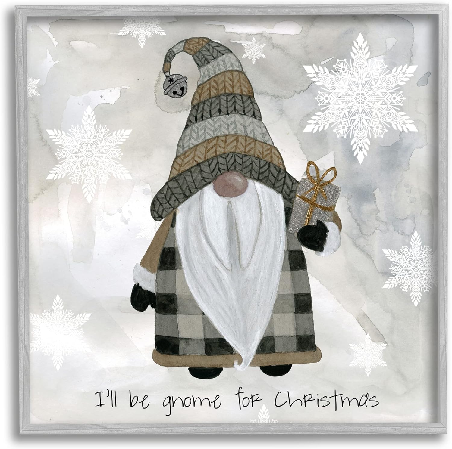 Stupell Industries Gnome For Christmas Phrase Framed Wall Art, Design by Livi Finn