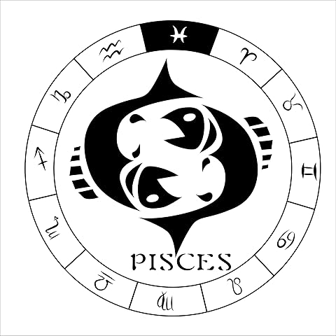 Pisces Pictograph Zodiac Sign Wall Art Decal | 20