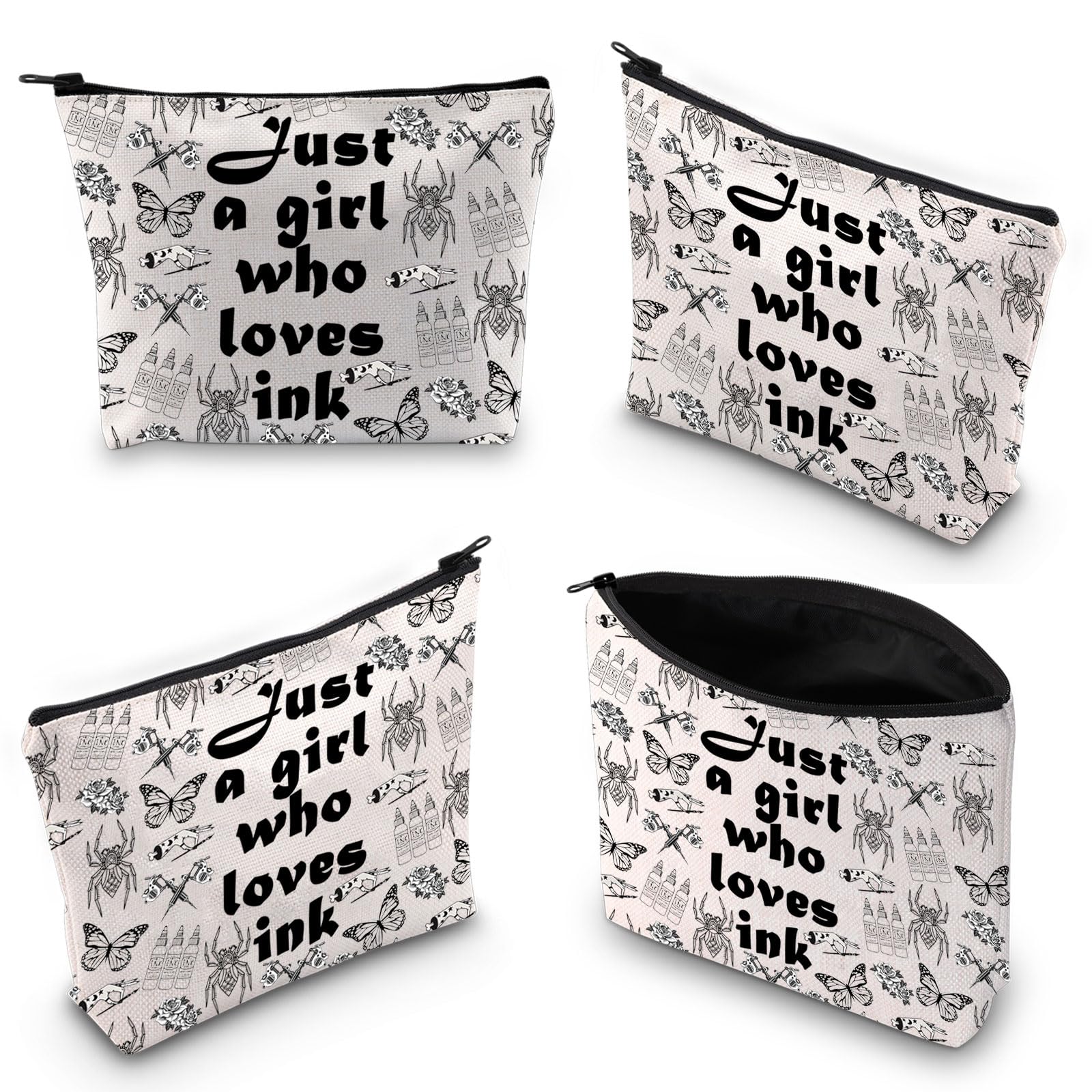 Tattoo Artist Makeup Bag Tattoo Lover Gift Tattoo Maker Gift Addicted to Ink Tattooist Cosmetic Bag (Loves Ink 3UK) - Image 3