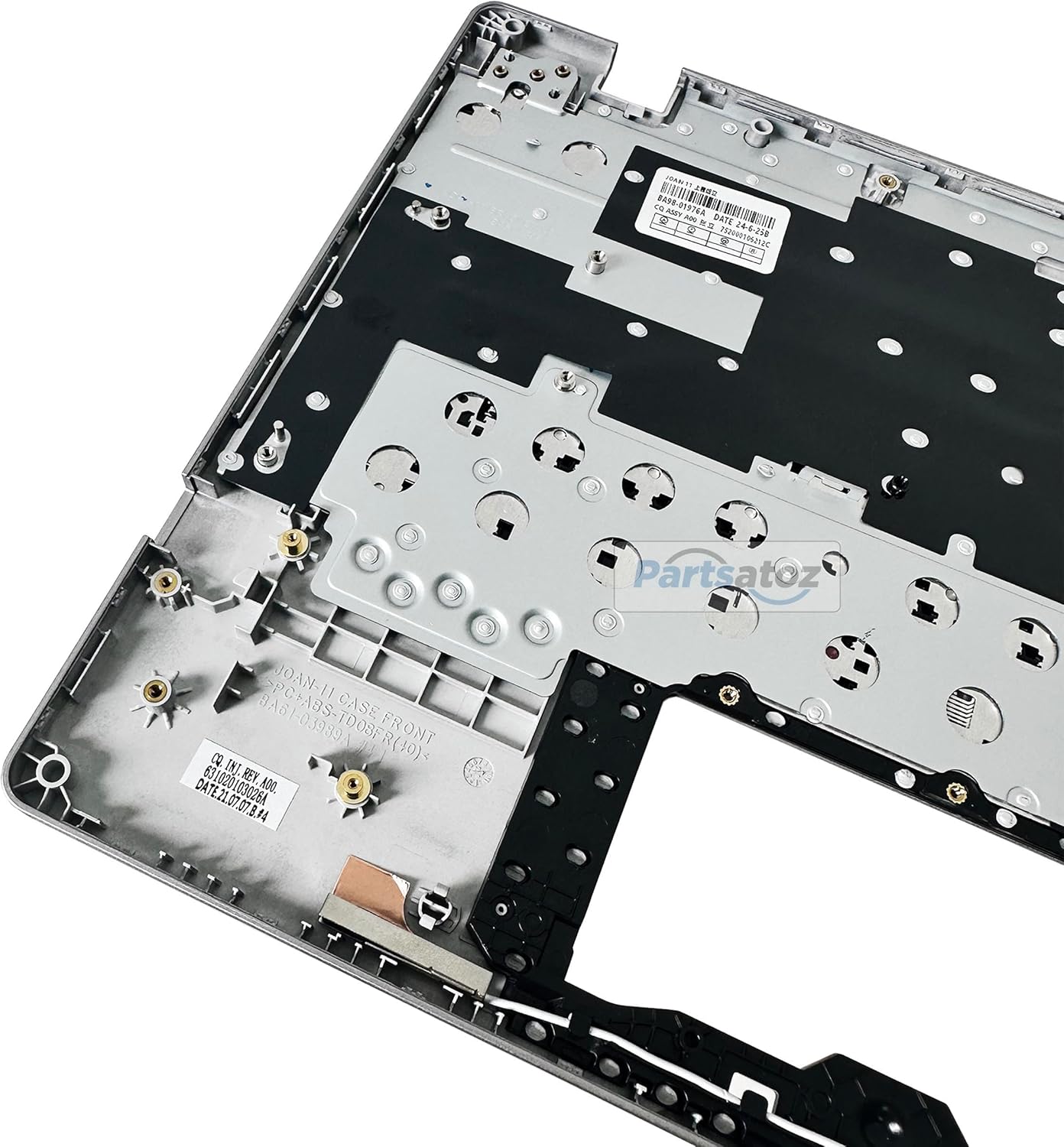 Laptop Palmrest Upper Case Top Cover with US Keyboard Assembly Replacement for Samsung Chromebook 4 XE310XBA XE310XBA-K02 BA98-01976A BA61-03989A - Silver