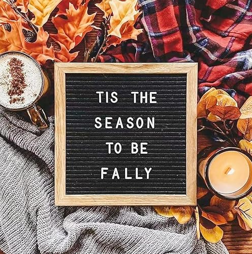 Miniatura 2 de Tablero de letras de fieltro, 10 x 10 pulgadas, letrero de madera intercambiable, marco de madera, montaje en pared, con soporte de exhibición (gris)