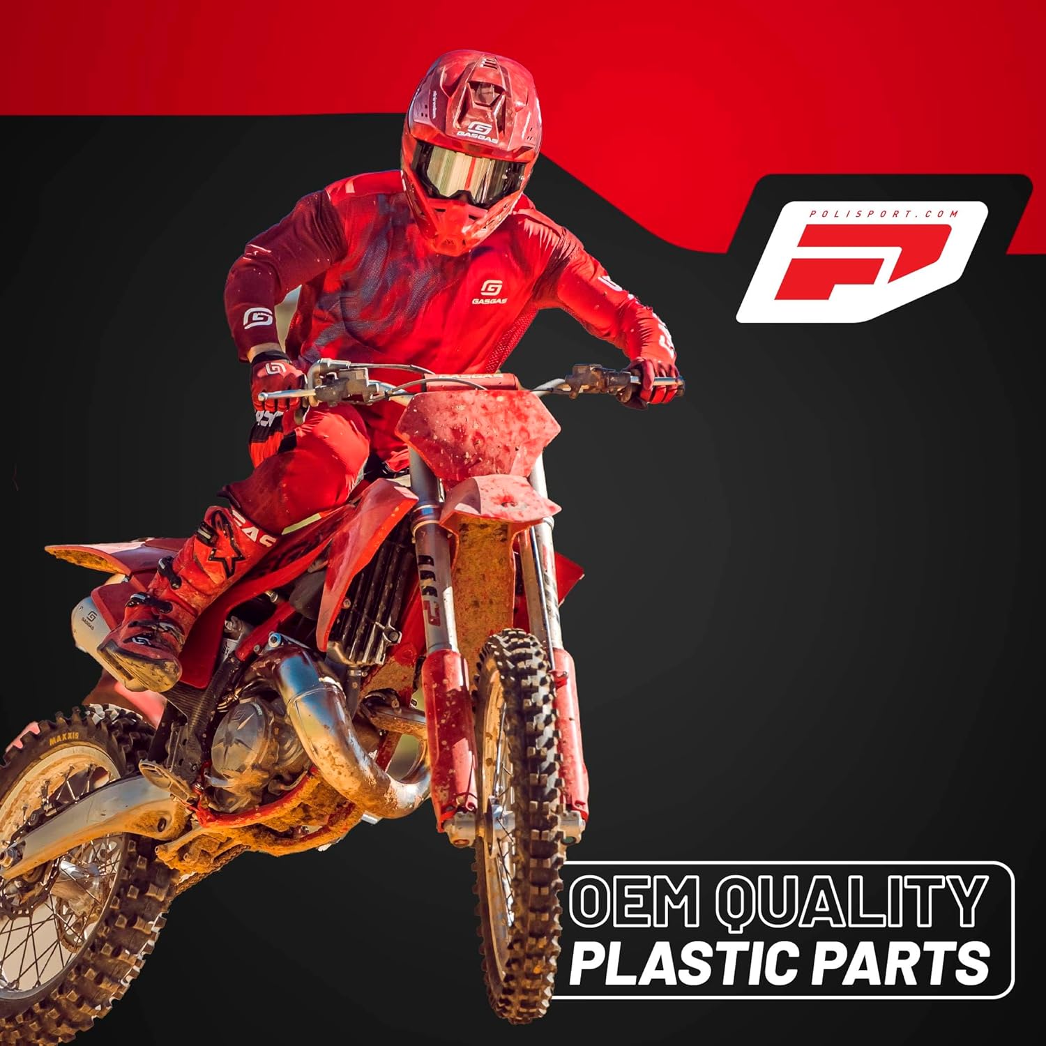 Polisport Radiator Scoops – Nardo Gray Panels for GasGas EC/EC-F/MC/MC-F (2021) – OEM Fit, Glossy Finish, Lightweight & Impact-Resistant, Easy Installation