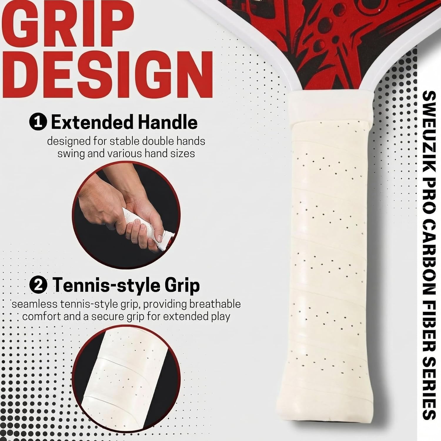 Raw Carbon Fiber Pickleball Paddle, High Performance Matte Surface Stylish Pickle Ball Paddle for Enhanced Spin & Control, 16mm PP Honeycomb Core Pickleball Racket, All Level Players, Pickleball Gifts