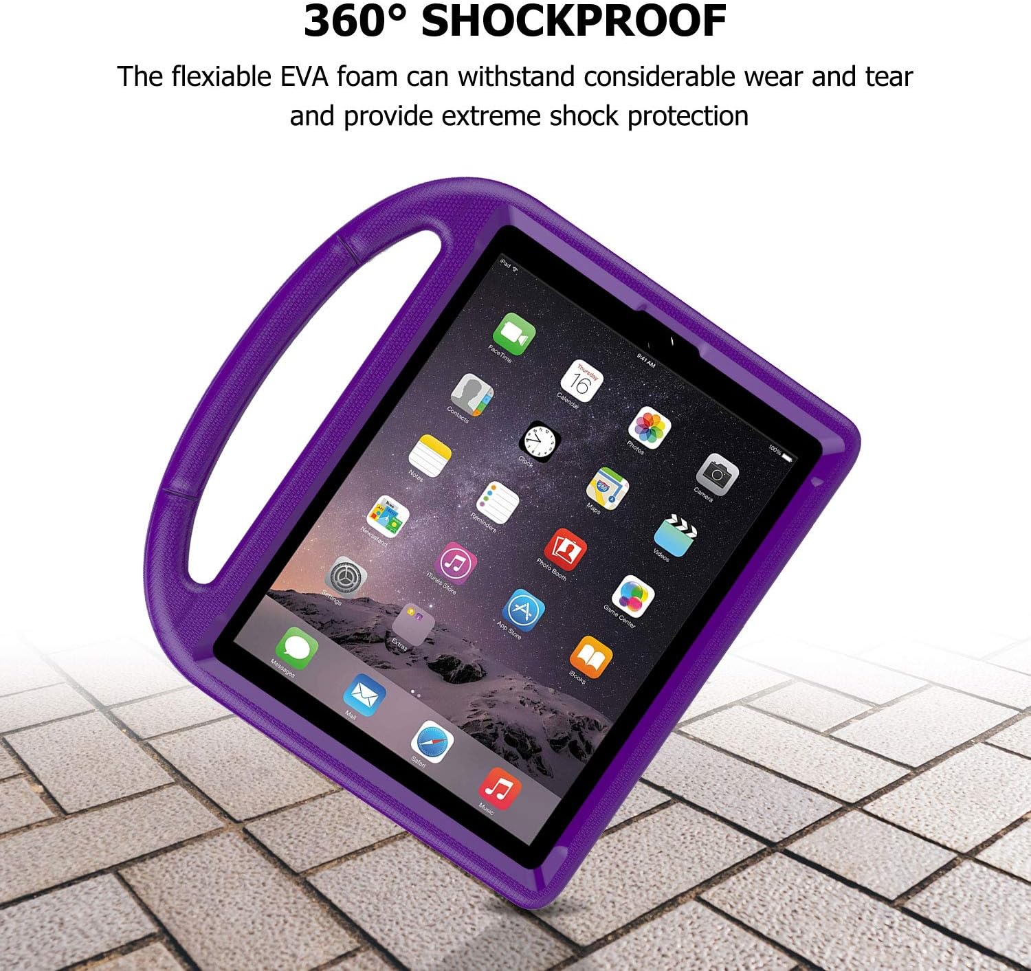 LEDNICEKER Kids Case for iPad 2 3 4 - Light Weight Shock Proof Handle Friendly Convertible Stand Kids Case for iPad 2, iPad 3rd Generation, iPad 4th Gen Tablet - Purple
