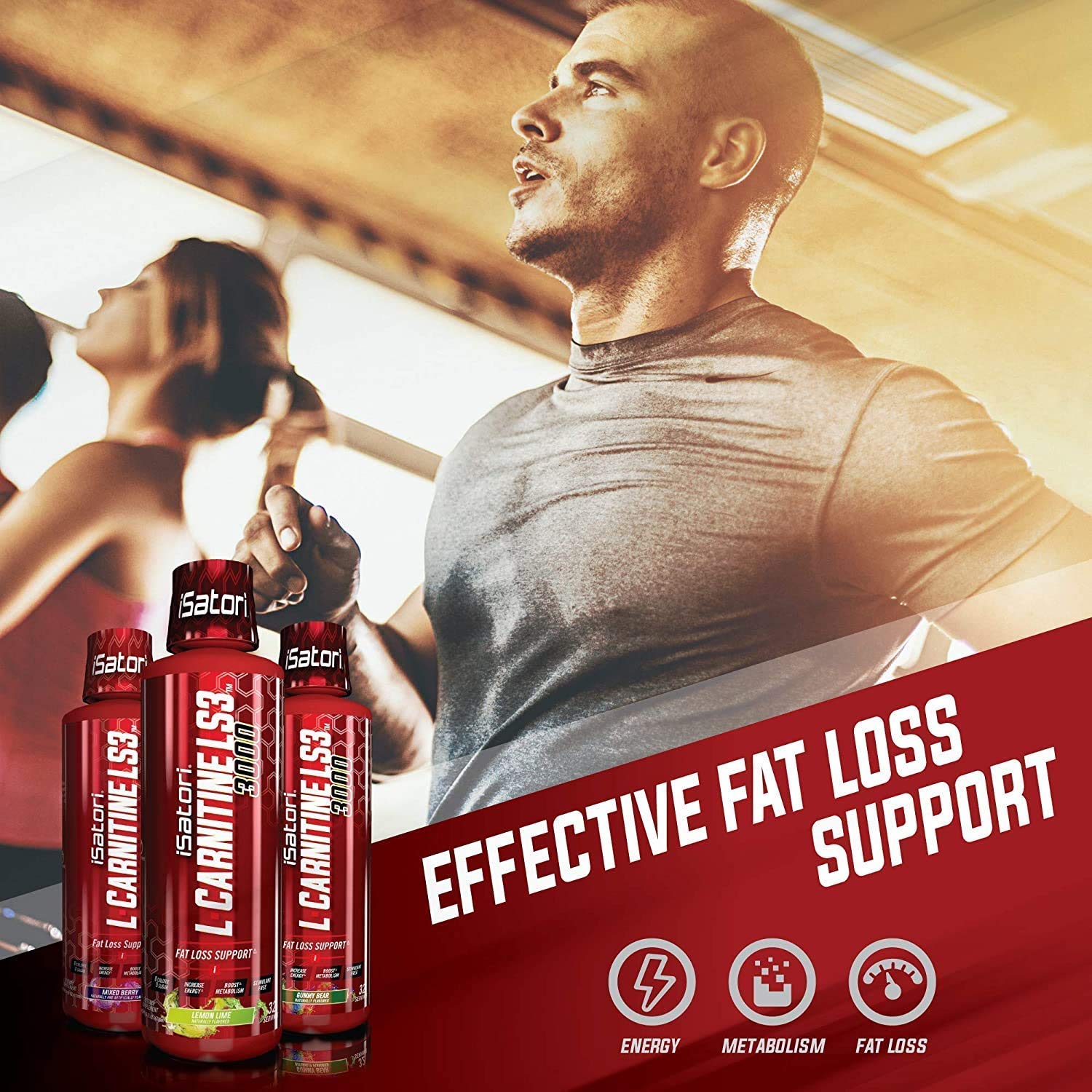 Amazon.com: iSatori L-Carnitine LS3 Mixed Berry 1500mg (32 Servings) &  iSatori Ultra CLA (90 Softgels) : Health & Household