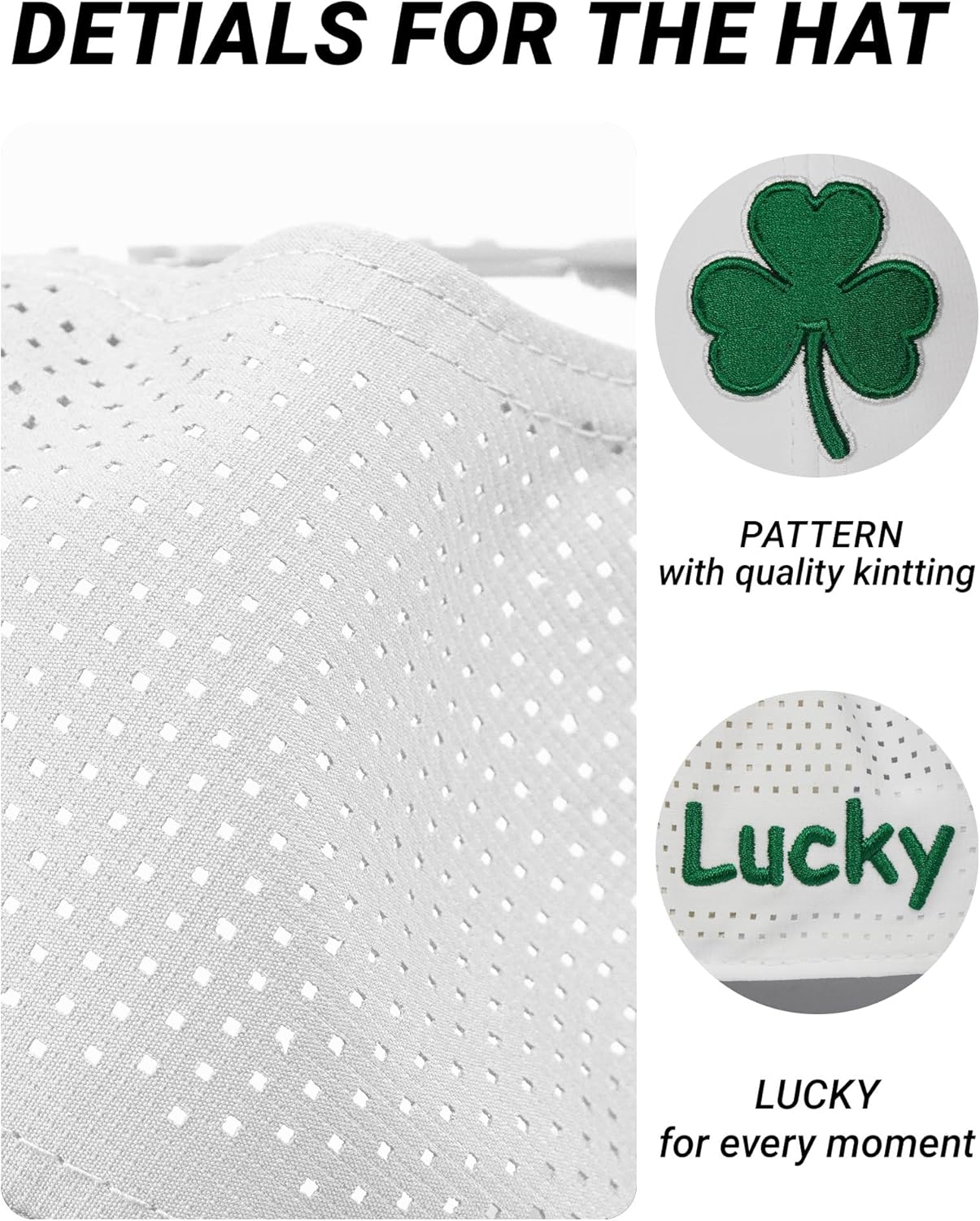 St Patricks Day Hat for Men Women, Saint Pattys Lucky Shamrock Trucker Hat,Irish Gifts Accessories - Image 3