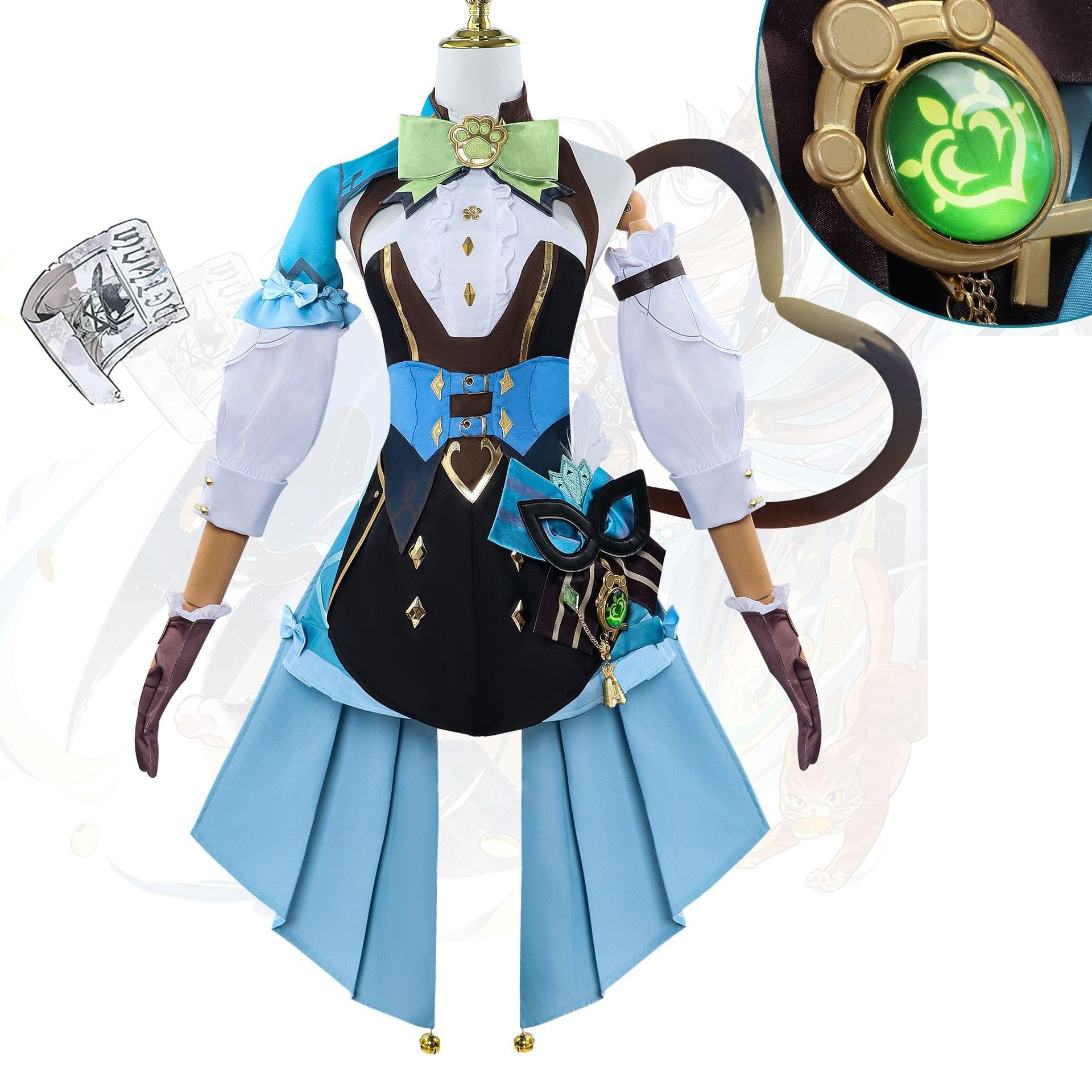 Amazon.co.jp: 原神 绮良良 コスプレ衣装 コスチューム 豪華版 フル