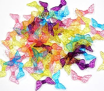 Perlin Acrylic Beads Wings with Heart Mix Angel Colourful Guardian 20 mm x 8 mm Craft 200pcs Angelic Wing Beads Pearl Angel Wings for Making Jewelry Bracelets Decoration