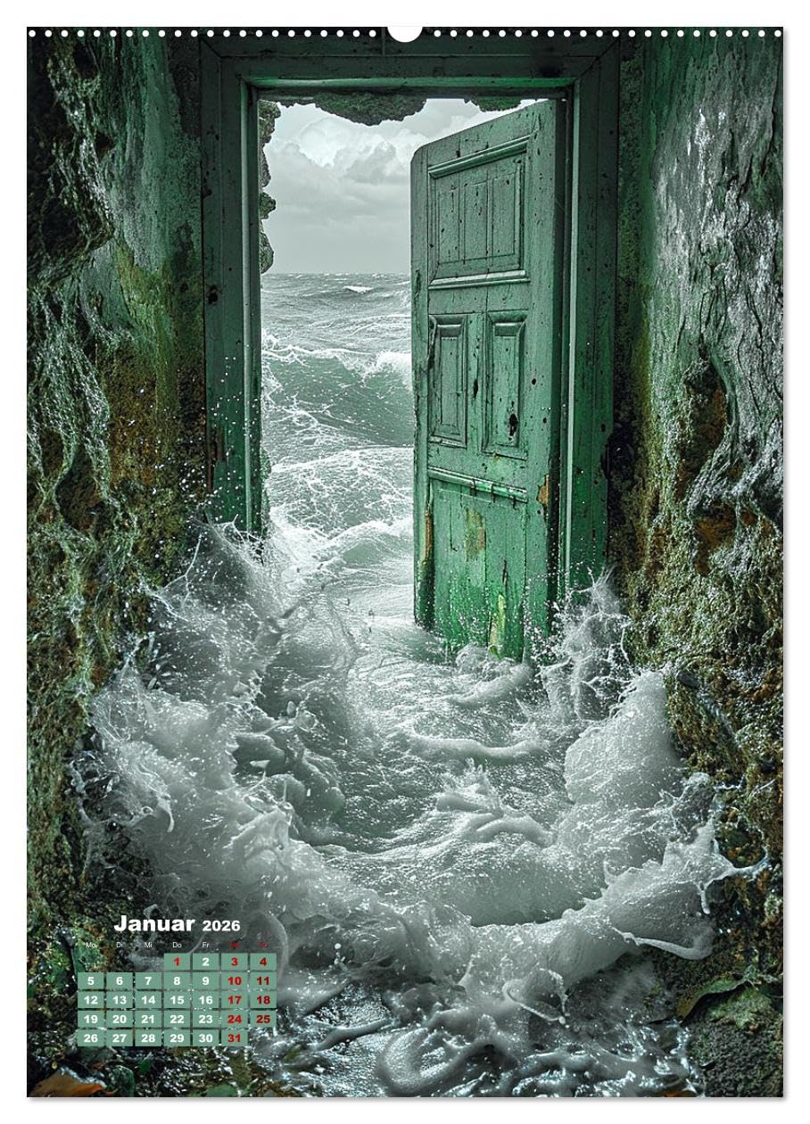 Surrealismus (hochwertiger Premium Wandkalender 2026 DIN A2 hoch), Kunstdruck in Hochglanz: Fantasievolle Bilder aus einer Traumwelt - KI generiert (CALVENDO Kunst)
