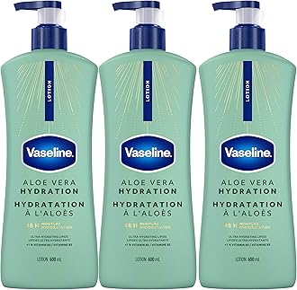 Intensive Care Body Lotion for Dry Skin Soothing Hydration Lotion Made with Ultra-Hydrating Lipids + 1% Aloe Vera Extract to Refresh Dehydrated Skin 20.3 oz, Pack of 3 (packaging May Vary)