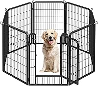 Vista 25 de Topeakmart Unleashed - Cerca portátil para mascotas de 24 pulgadas, 8 paneles, para perros pequeños, medianos y grandes, para uso en interiores