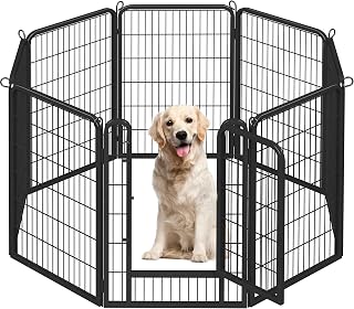 Topeakmart Dog Playpen Outdoor Puppy Exercise Pen Indoor Portable Pet Fence for Yard/RV Camping, 40 Inch 8 Panels