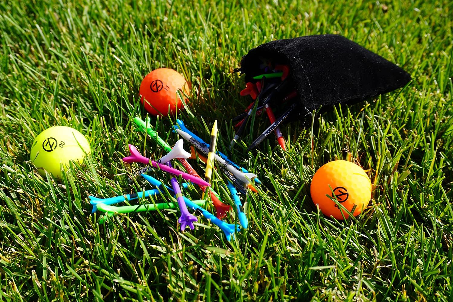 review Zero Friction Golf Tee Variety Pack, 50 Tee Set, Includes Bonus Velvet Carrying Pouch