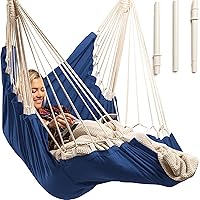 Vista 10 de Silla colgante hamaca columpio – Silla colgante para exteriores e interiores – Silla columpio hamaca – Instalación rápida y fácil con kit de Negro