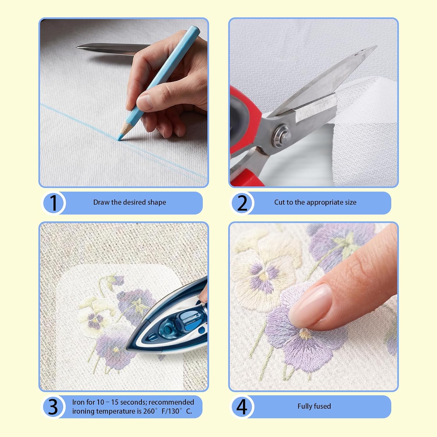 FUNCIKO Thick Iron-On Embroidery Backing Stabilizer, 12"x10 Yd Soft Roll | Breathable. Soft Stitch Cover for Sensitive & Tender Skin. Ideal for Embroidery, Patches, Delicate Fabrics