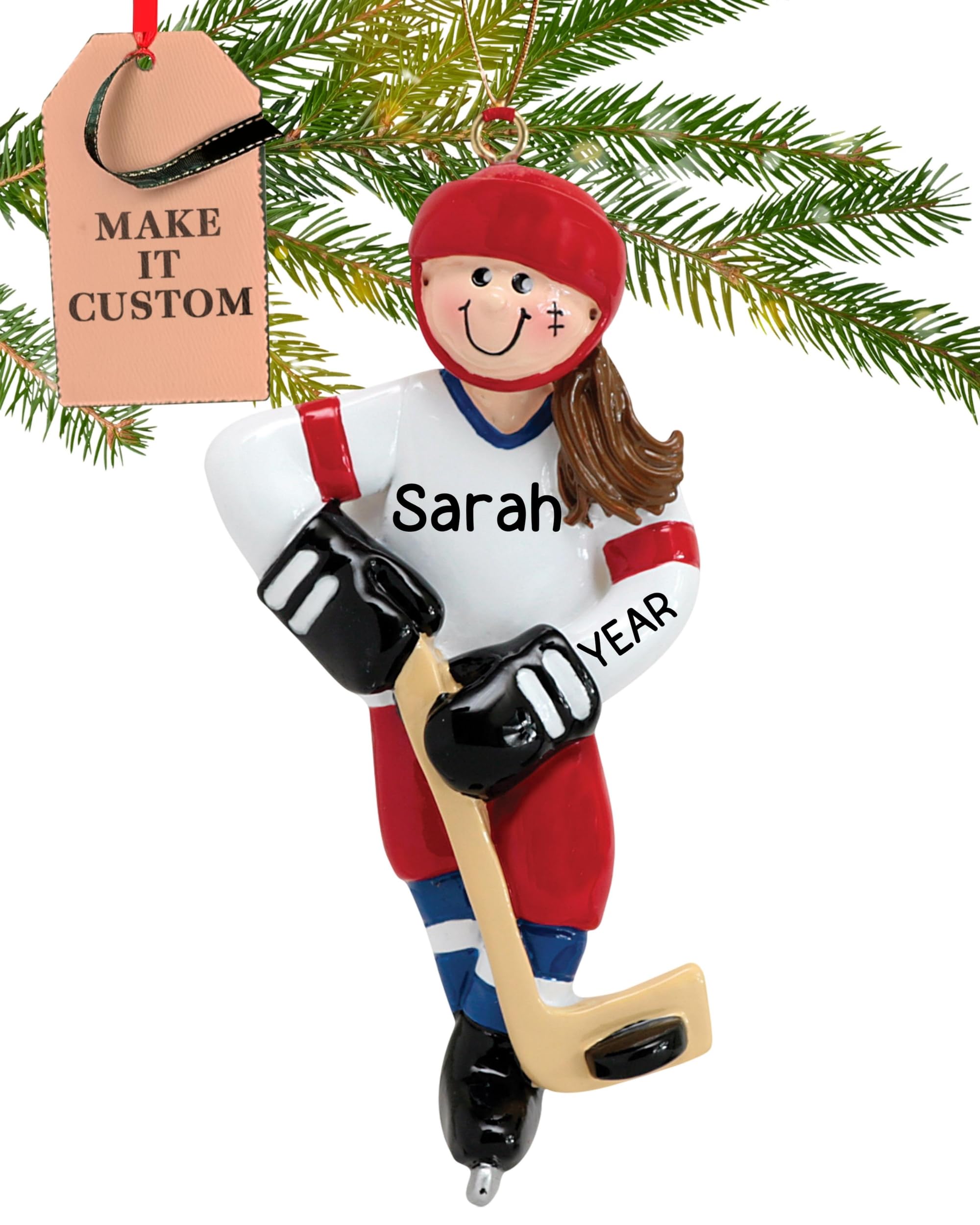 Personalized Hockey Christmas Ornament – Custom Ice