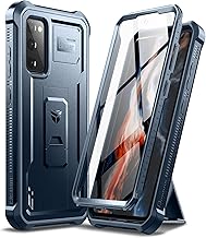 Dexnor Hülle Kompatibel mit Samsung Galaxy S20 FE 5G 6,5" (Not Fit S20) mit Integriertem Displayschutz 360 Ganzkörper-Stoßstangenschutz mit Ständer - Marineblau