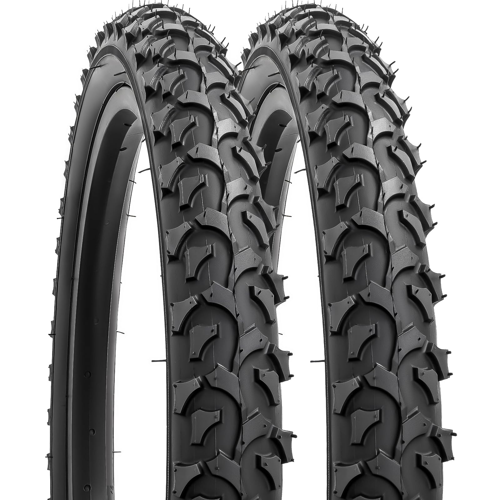 YunSCM 2Pcs Mountain Bike 24 inch Tyres 24x1.95 Tires 53-507 Compatible with Gravel/MTB/Mountain Bicycle 24x1.90 24 x 1.95 24x2.0 24x2.00 Tyre