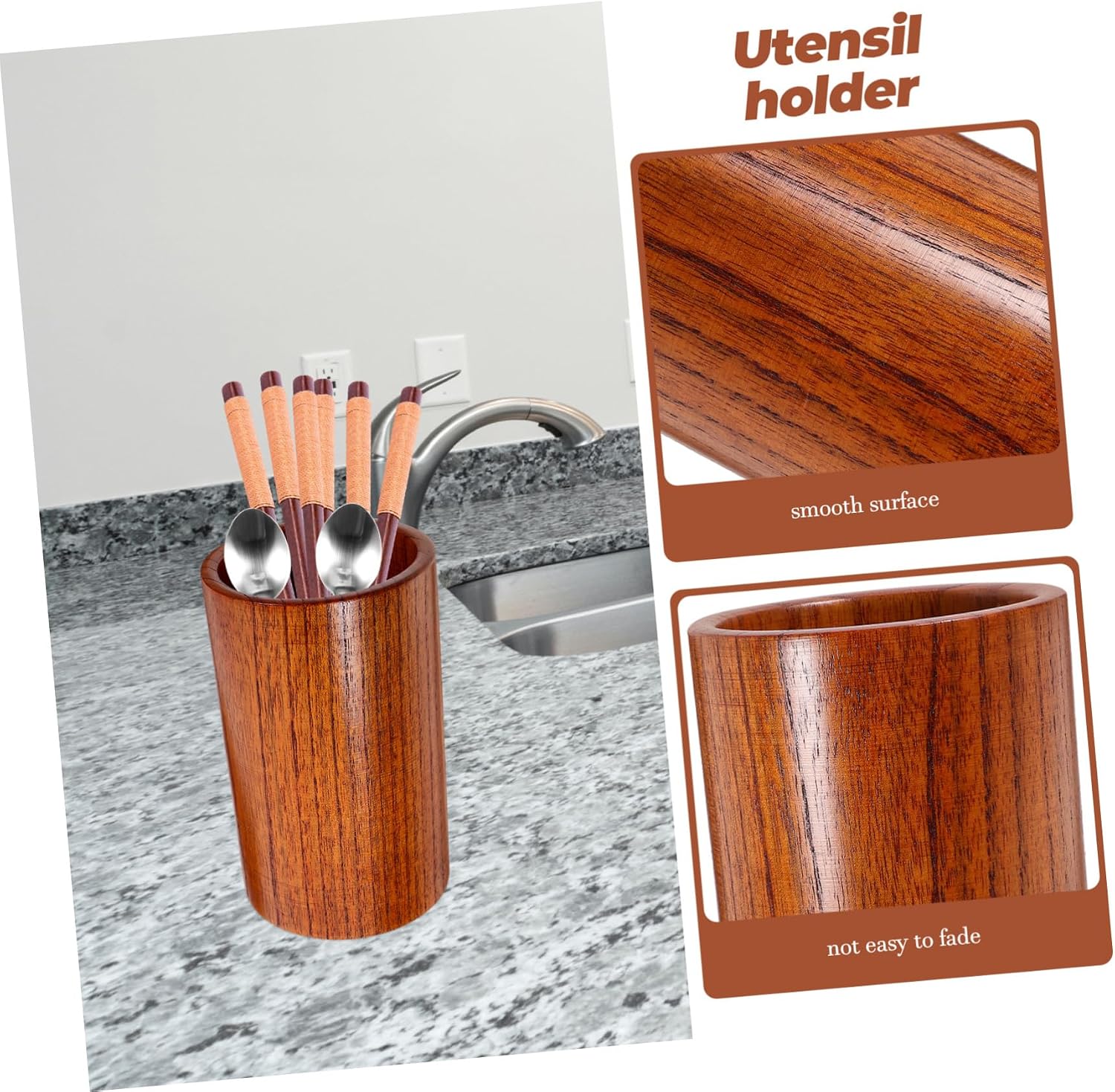 PRETYZOOM Chopsticks Holder Design Utensil Storage for Kitchen Compact Space Saving Chopstick Draining Holder Multi Functional Kitchen Decor