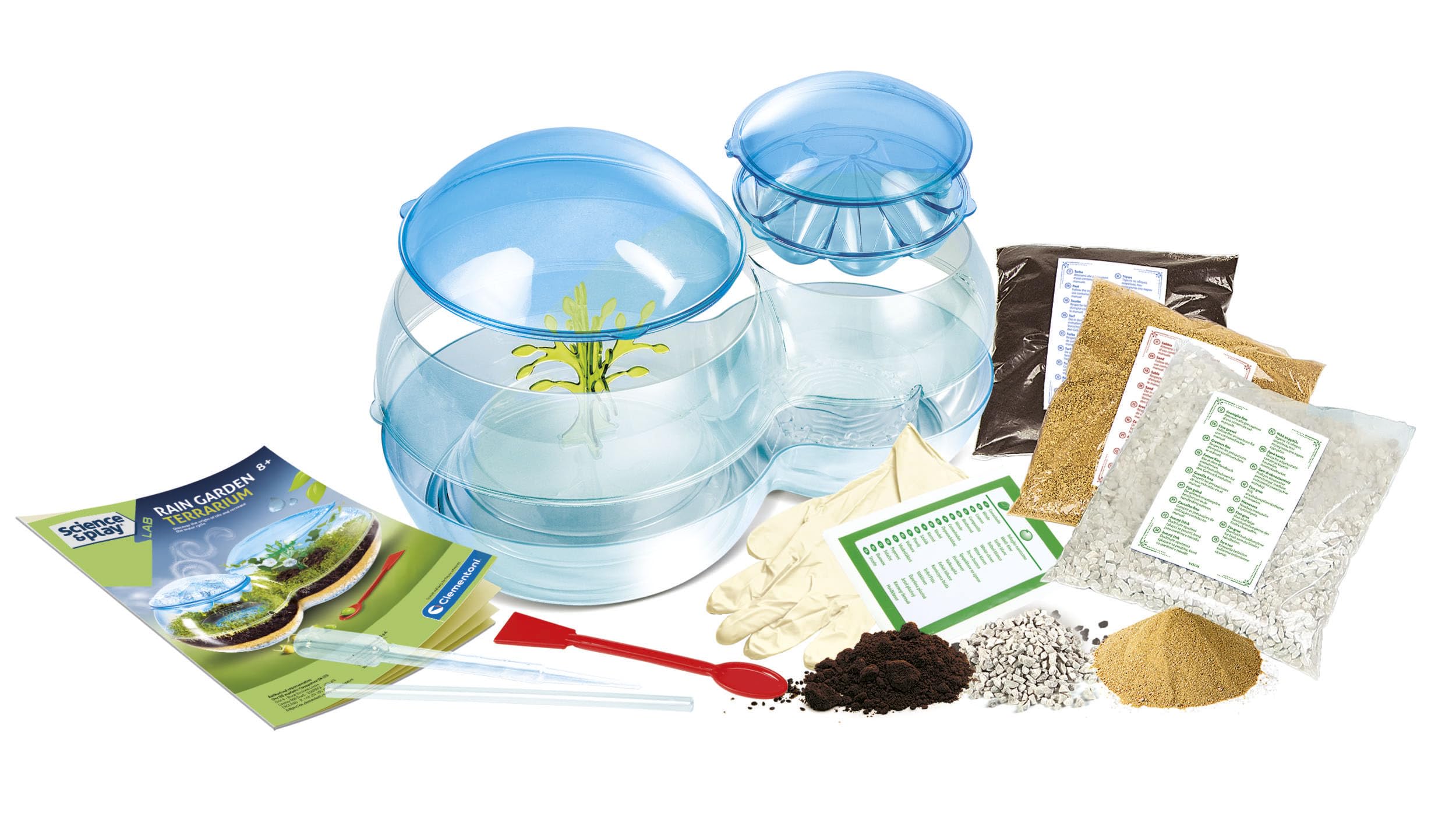 Clementoni Scienza e Gioco Lab - Rain Garden Terrarium, Kit Botanica 8+