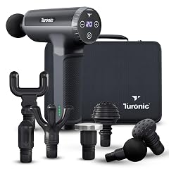 Turonic Professional Handheld Massage Gun - Deep Tissue Percussion Massager 20 Speeds 7 Heads Quiet Powerful Portable Cordless