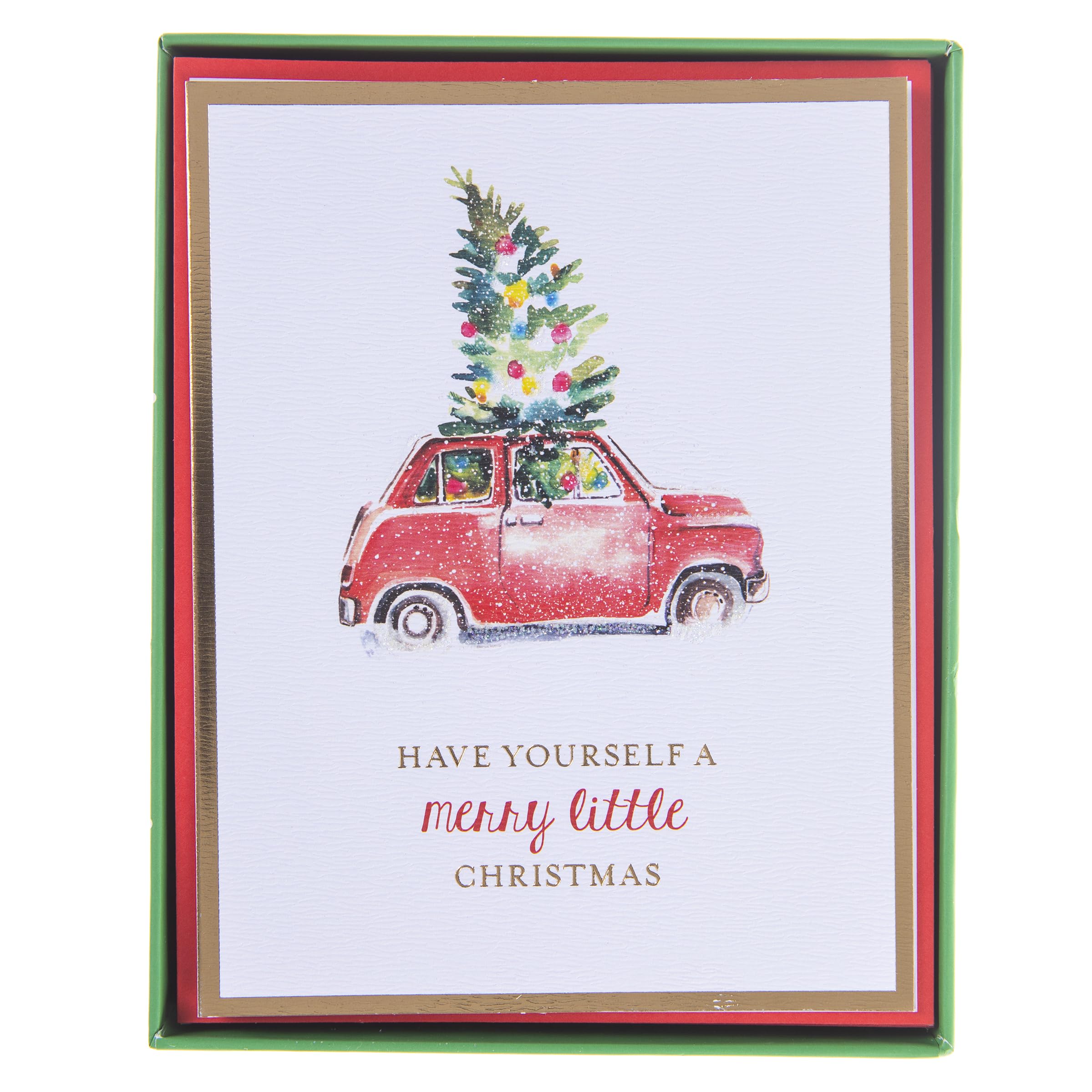 Graphique Happy Holidays Classic Carded Coat, Merry Little Car, 4.25" x 5.5"
