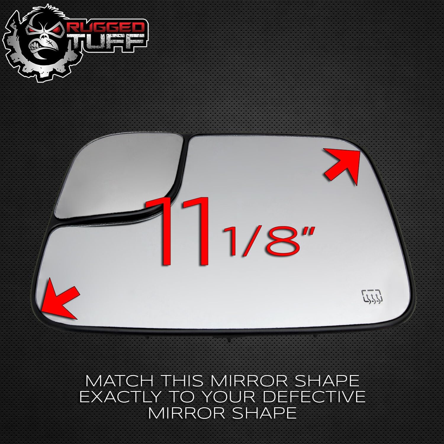 Driver Side Mirror Glass Assembly For 2002 2003 2004 2005 Dodge Ram 1500 2500 3500 Blind Spot Mirrors Lens Rear Holder 56276 5161011AA Heated Defrost