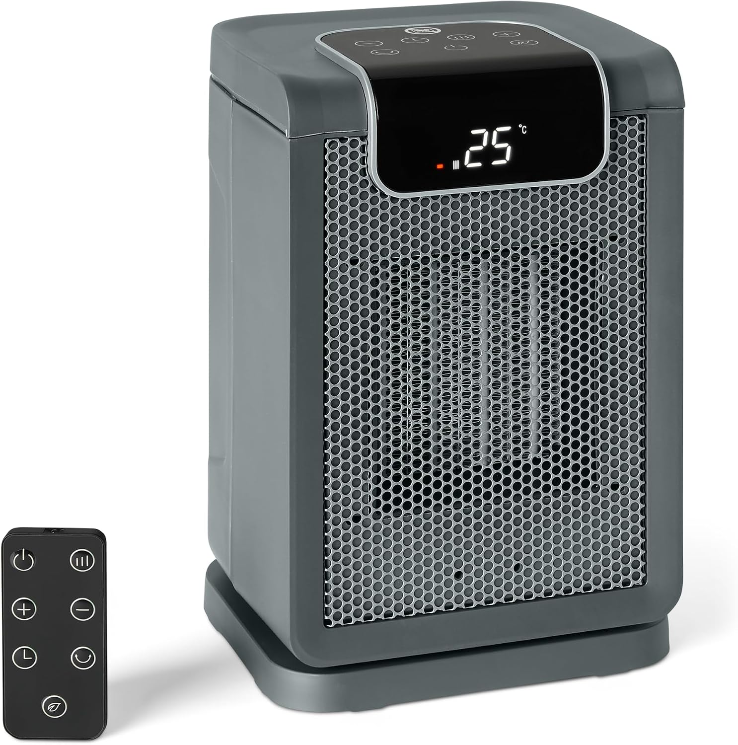 Amazon Basics PTC ceramic space heater in grey