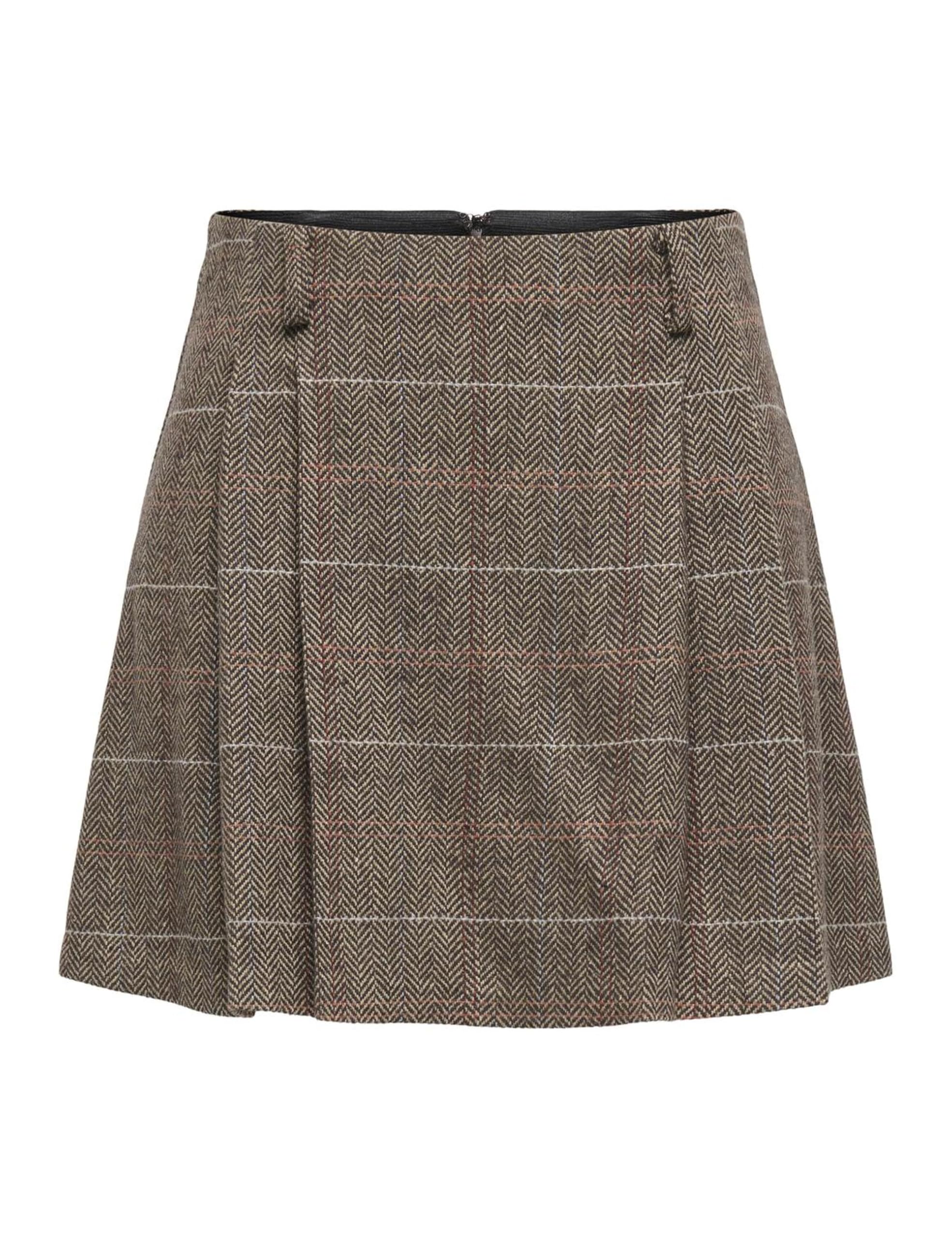 ONLY Onlricca Life Check Mw Skirt OTW, Seal Brown, L
