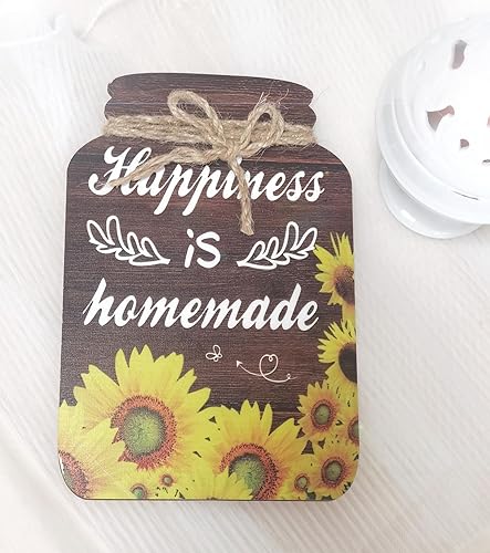 Miniatura 6 de Juego de 4 tarros de decoración de pared de cocina, letreros de madera para cocina, comedor, arte de pared de campo, decoración de bandeja