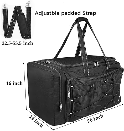 Miniatura 5 de MATEIN Bolsa de béisbol extragrande de 90 L con compartimento ventilado para zapatos y soporte para bates para equipo de béisbol, bolsa de sóftbol