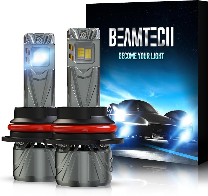 Lâmpadas LED automotivas BEAMTECH 9007/HB5 6500K para farol dianteiro – Par